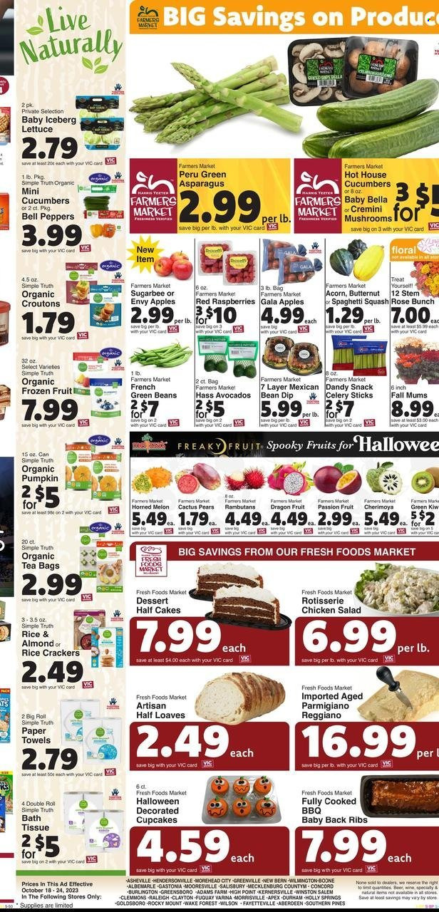 Harris Teeter ad - 10/18/2023 - 10/24/2023. Page 12