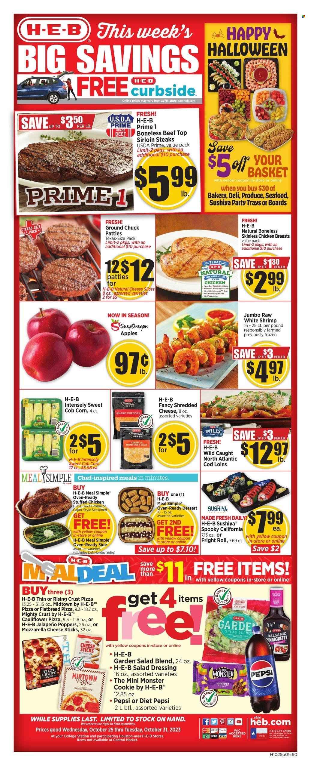 H-E-B ad - 10/25/2023 - 10/31/2023. Page 1