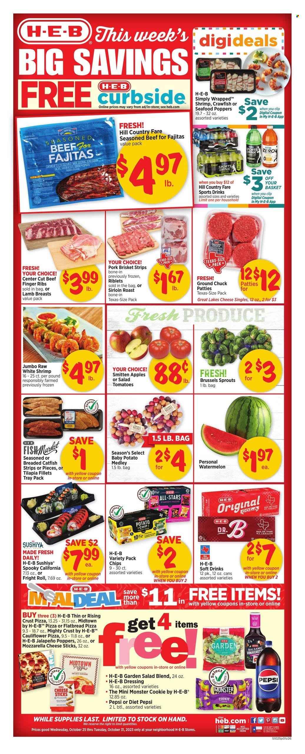 H-E-B ad - 10/25/2023 - 10/31/2023. Page 1