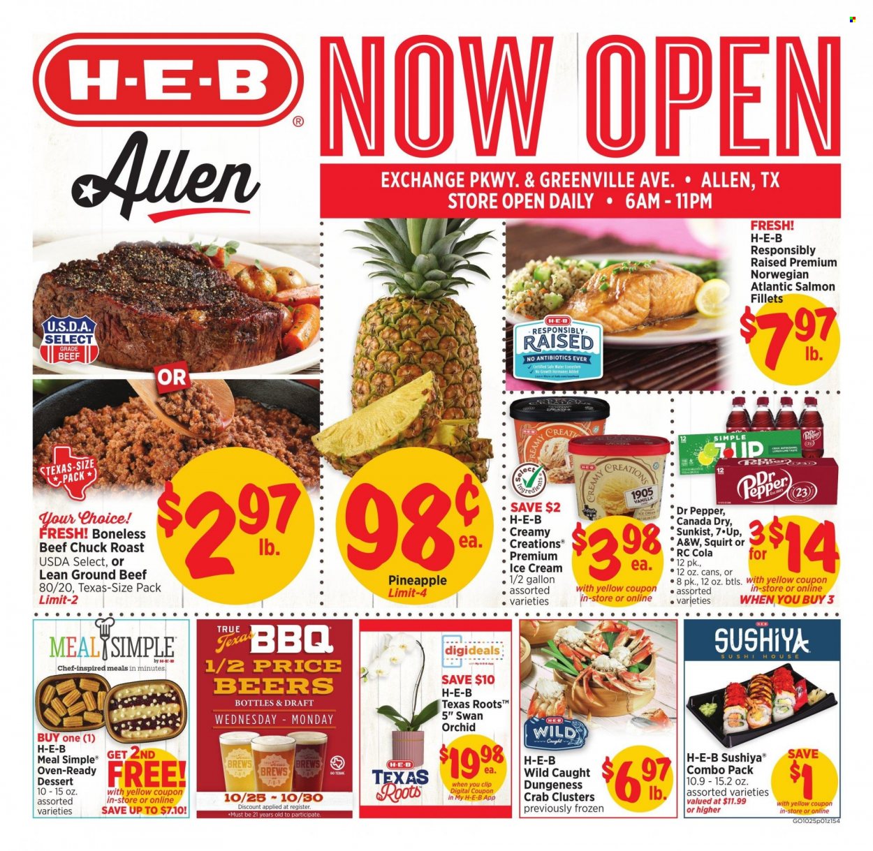 H-E-B ad - 10/25/2023 - 10/31/2023. Page 1