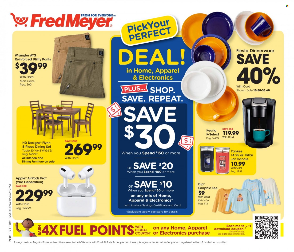 Fred Meyer ad - 10/25/2023 - 10/31/2023. Page 1