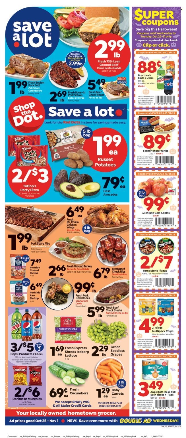 Save a Lot ad - 10/25/2023 - 11/01/2023. Page 1