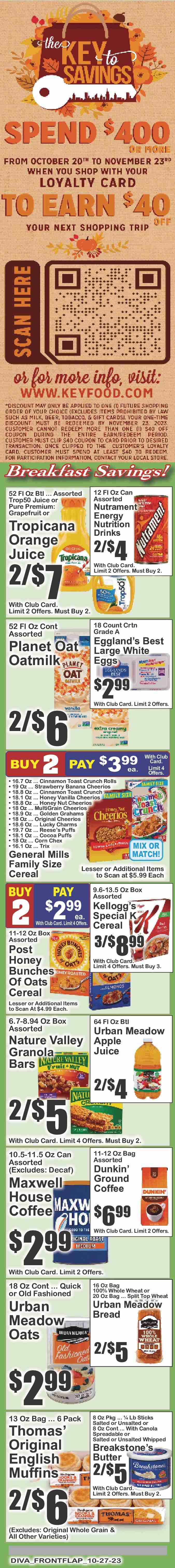 Key Food ad - 10/27/2023 - 11/02/2023. Page 2