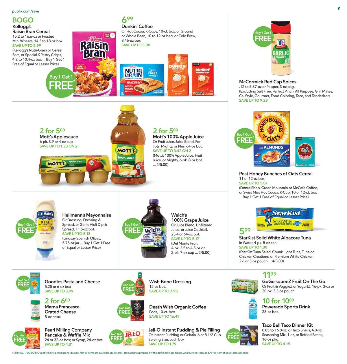 Publix ad - 10/26/2023 - 11/01/2023. Page 12