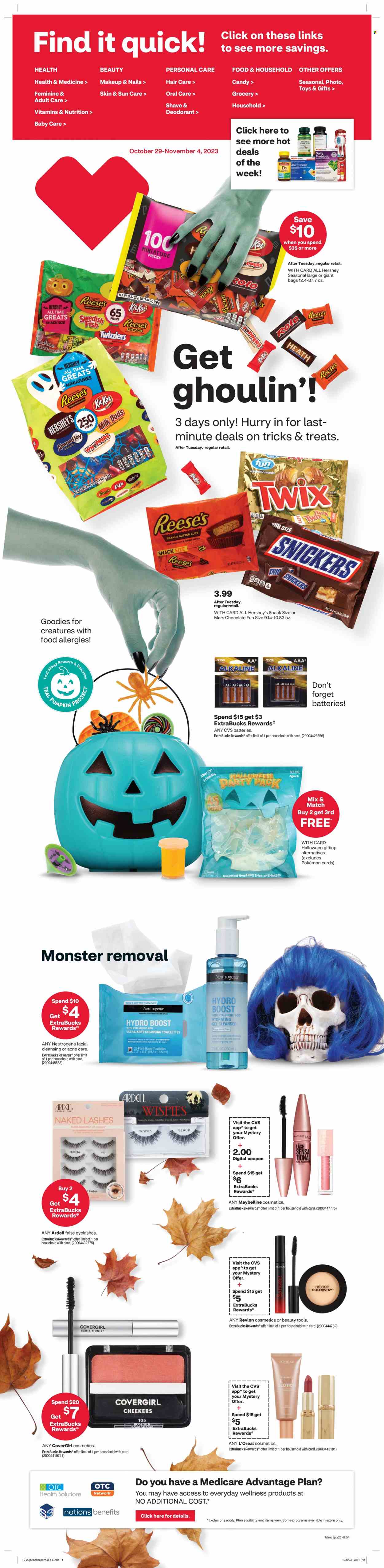 CVS Pharmacy ad - 10/29/2023 - 11/04/2023. Page 1