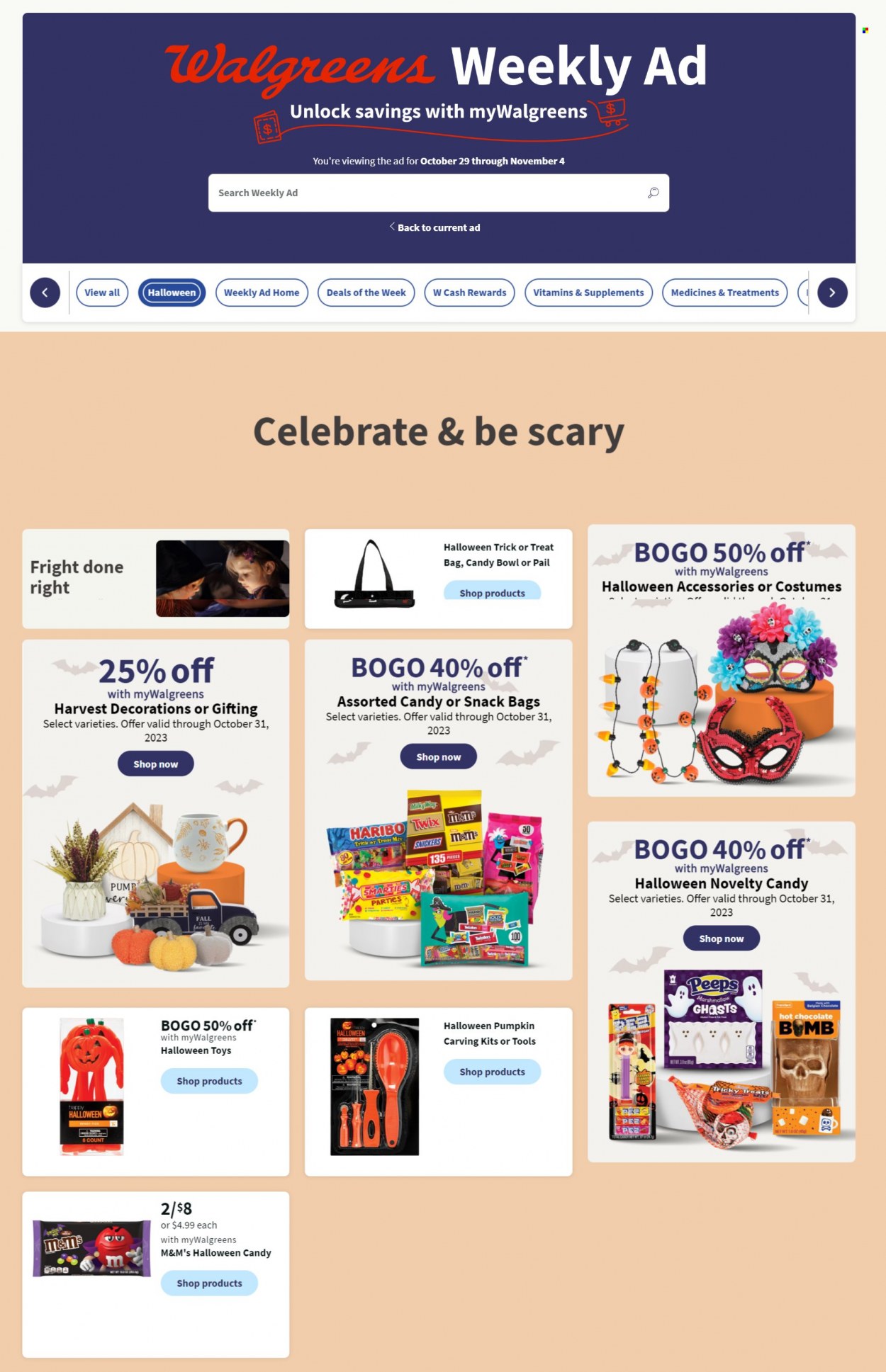 Walgreens ad - 10/29/2023 - 11/04/2023. Page 1
