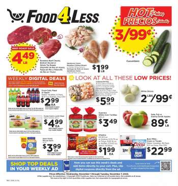 Food 4 Less Flyer - 11/01/2023 - 11/07/2023.