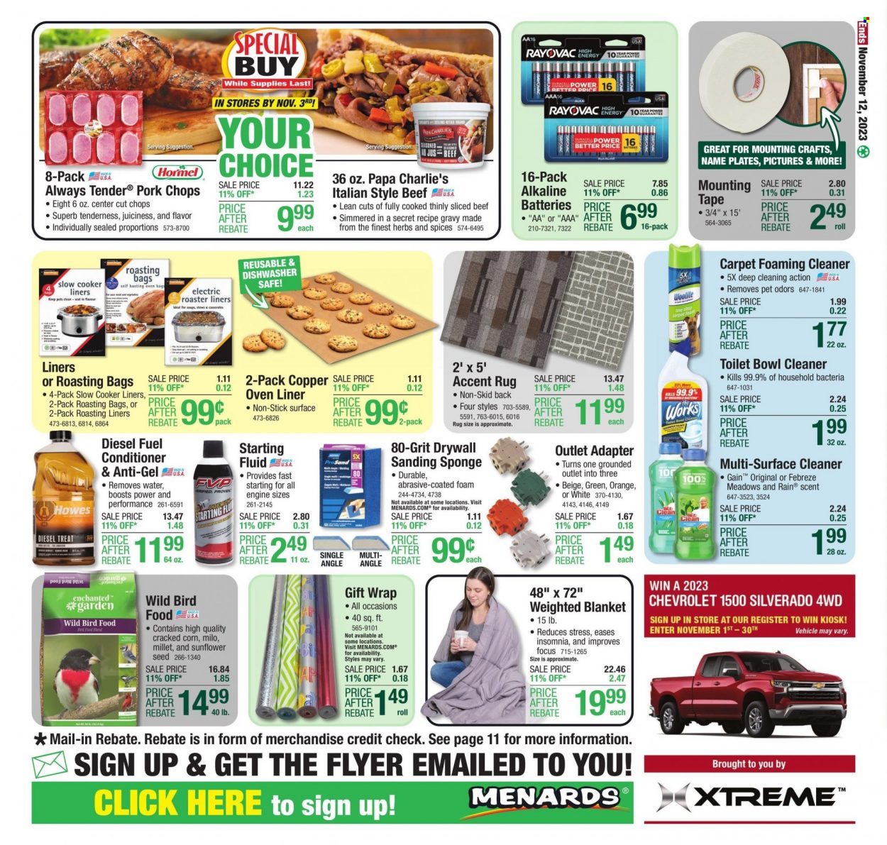 Menards ad - 11/02/2023 - 11/12/2023. Page 25