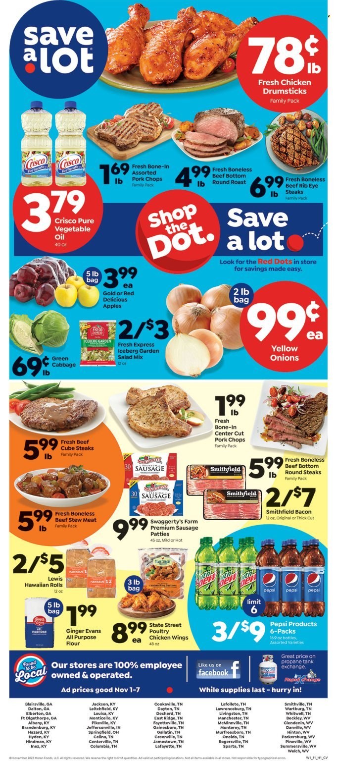 Save a Lot ad - 11/01/2023 - 11/07/2023. Page 1