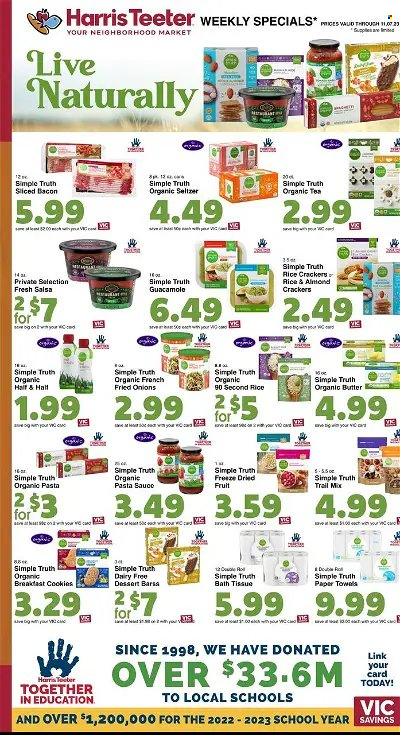 Harris Teeter ad - 11/01/2023 - 11/07/2023. Page 12