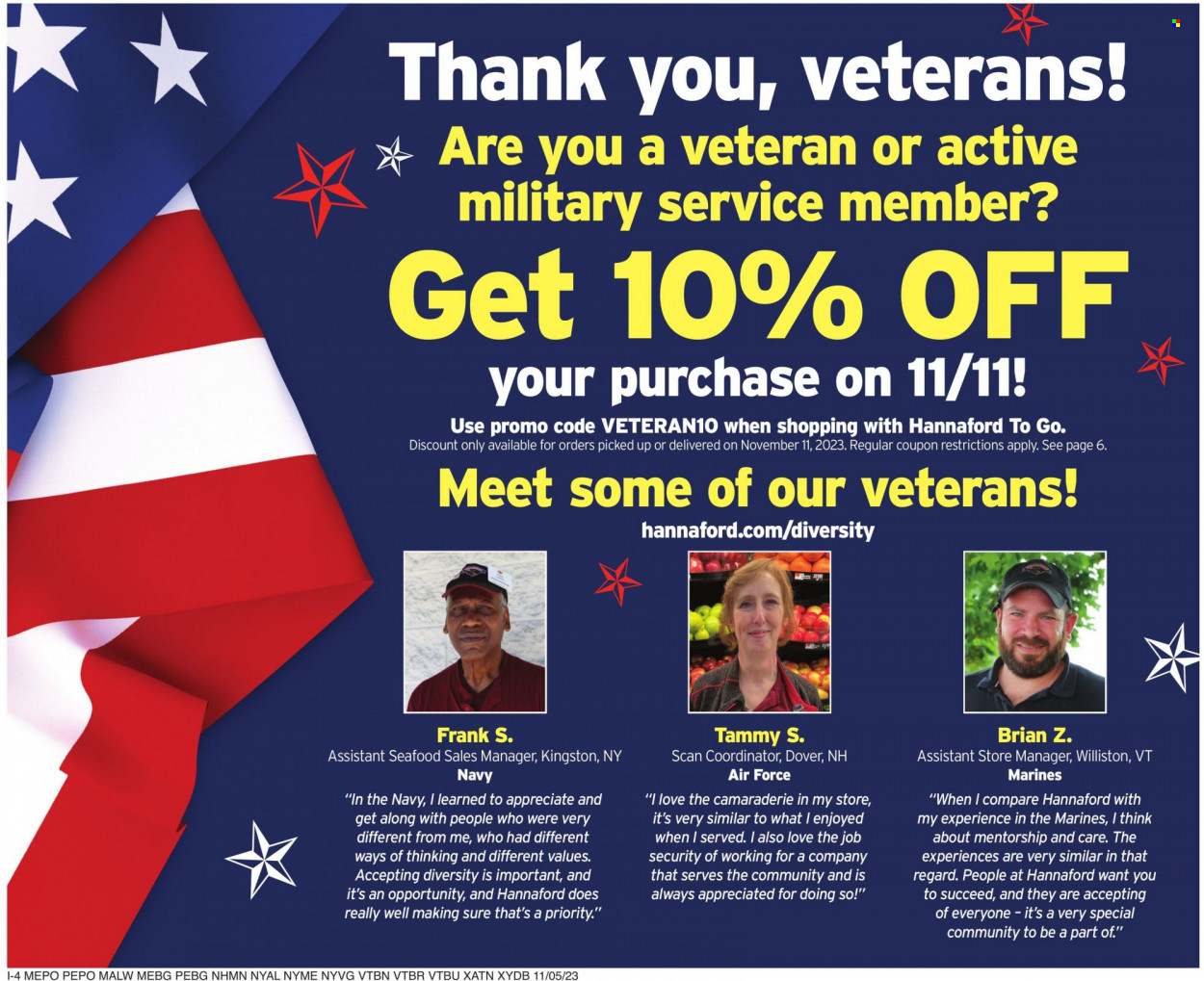 Hannaford ad - 11/05/2023 - 11/11/2023. Page 11