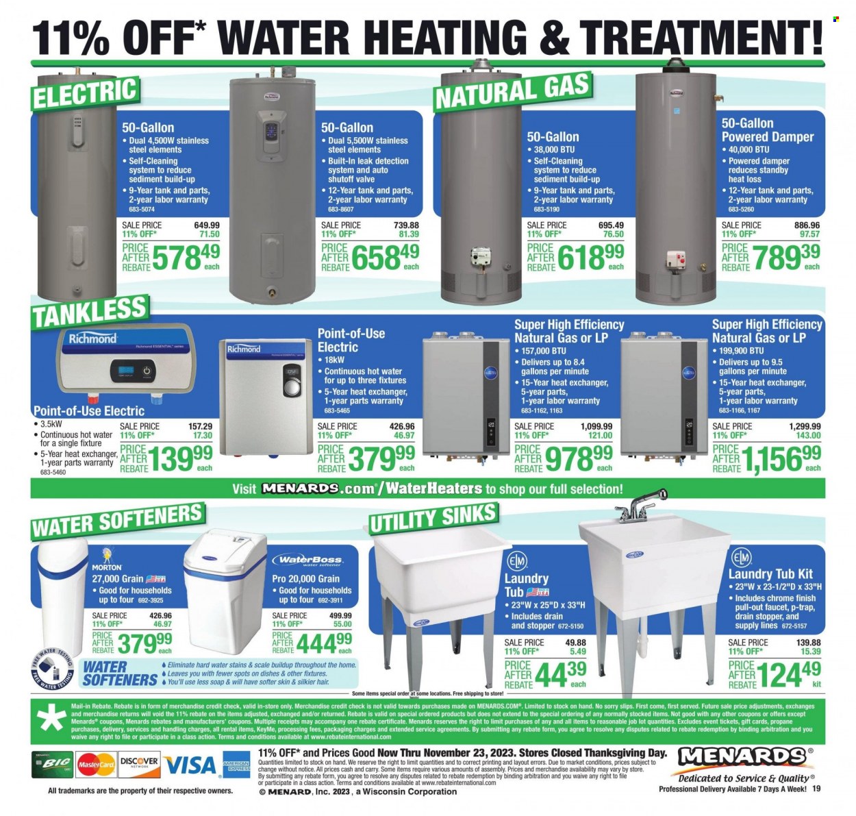 Menards ad - 11/09/2023 - 11/23/2023. Page 29