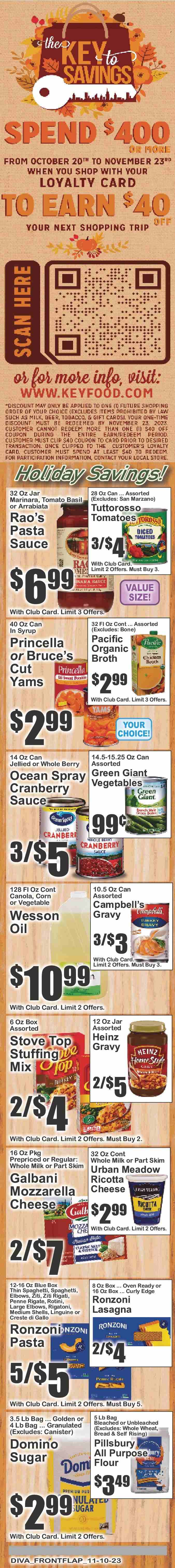Key Food ad - 11/10/2023 - 11/16/2023. Page 2