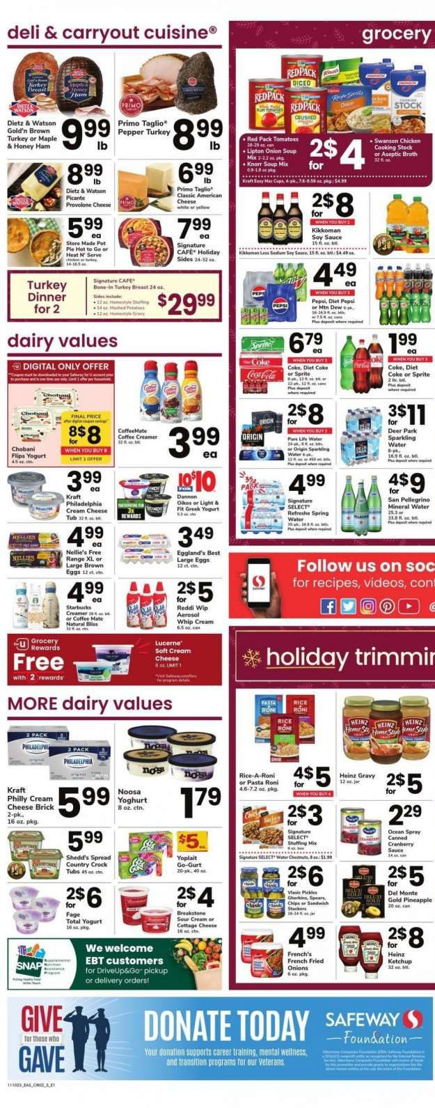 Safeway ad - 11/10/2023 - 11/16/2023. Page 4