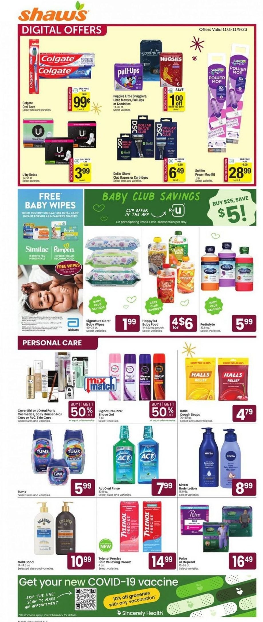 Shaw’s ad - 11/03/2023 - 12/09/2023. Page 1