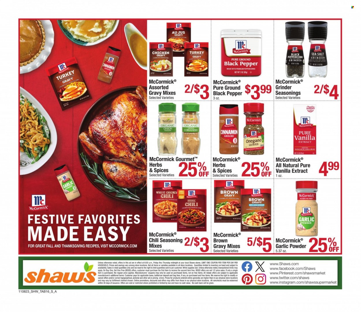 Shaw’s ad - 11/08/2023 - 12/07/2023. Page 16