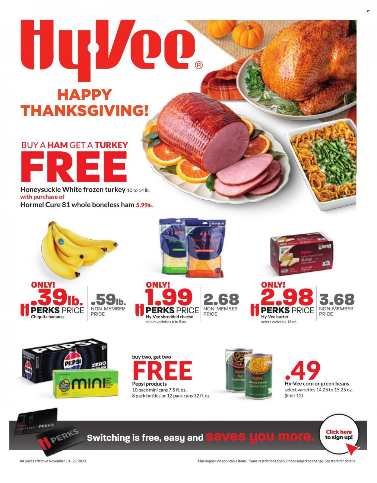Hy-Vee ad - 11/13/2023 - 11/23/2023. Page 1