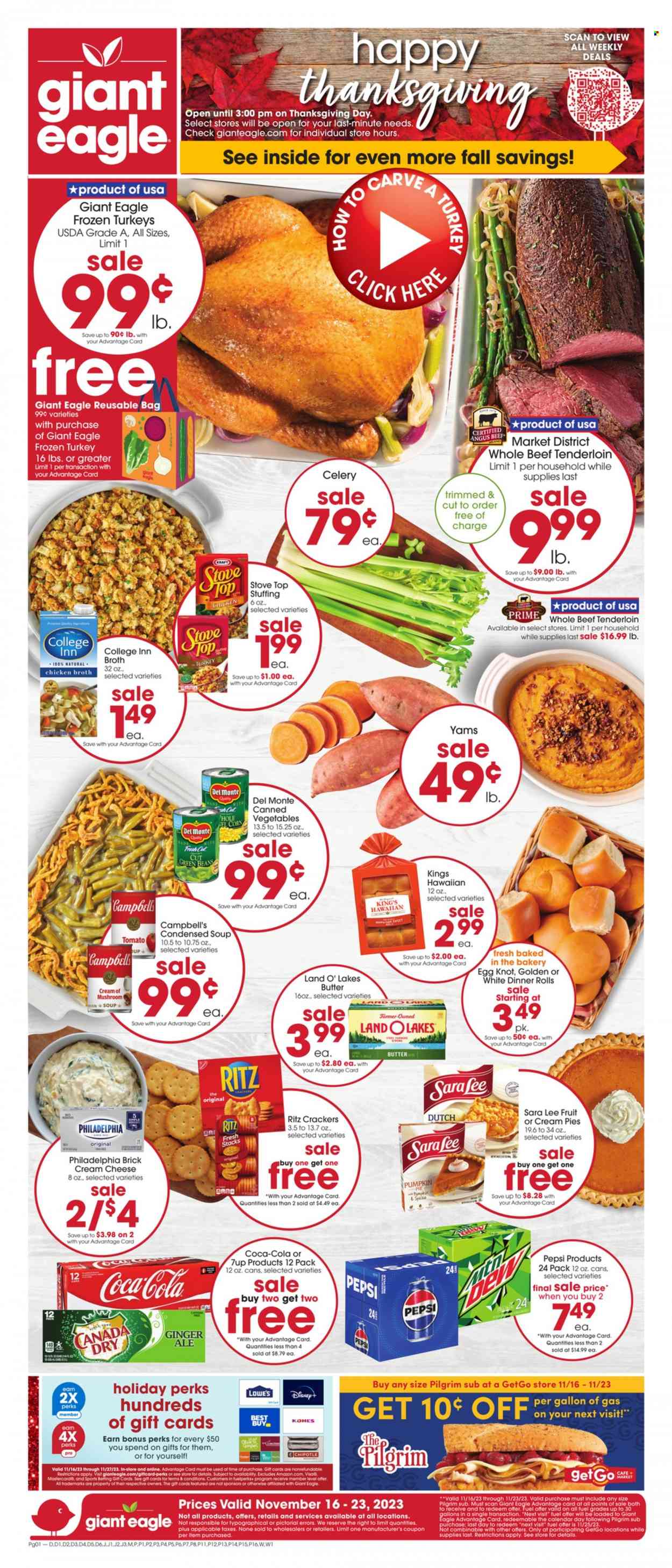 Giant Eagle ad - 11/16/2023 - 11/23/2023. Page 1