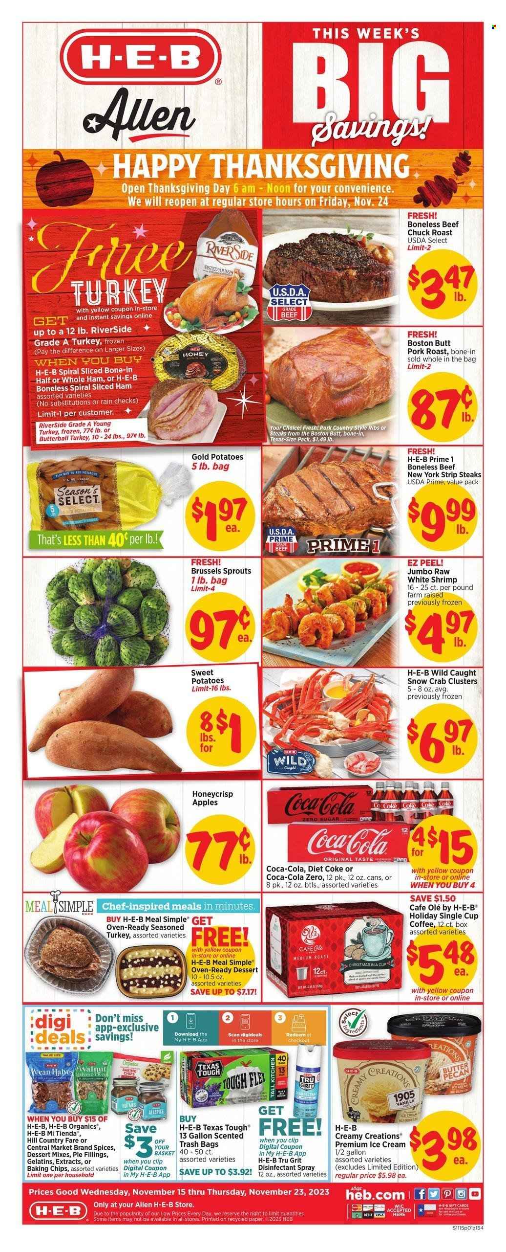 H-E-B ad - 11/15/2023 - 11/23/2023. Page 1