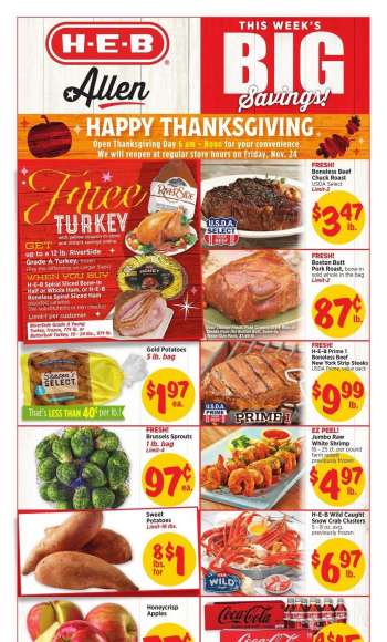 H-E-B Flyer - 11/15/2023 - 11/23/2023.
