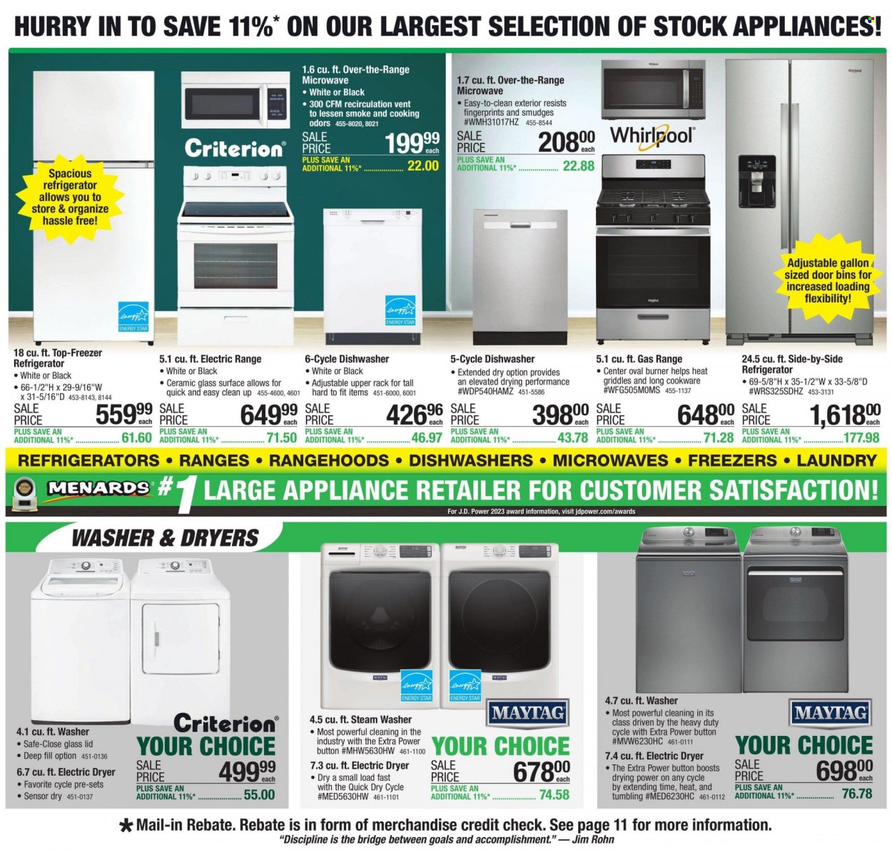 Menards ad - 11/16/2023 - 11/23/2023. Page 2