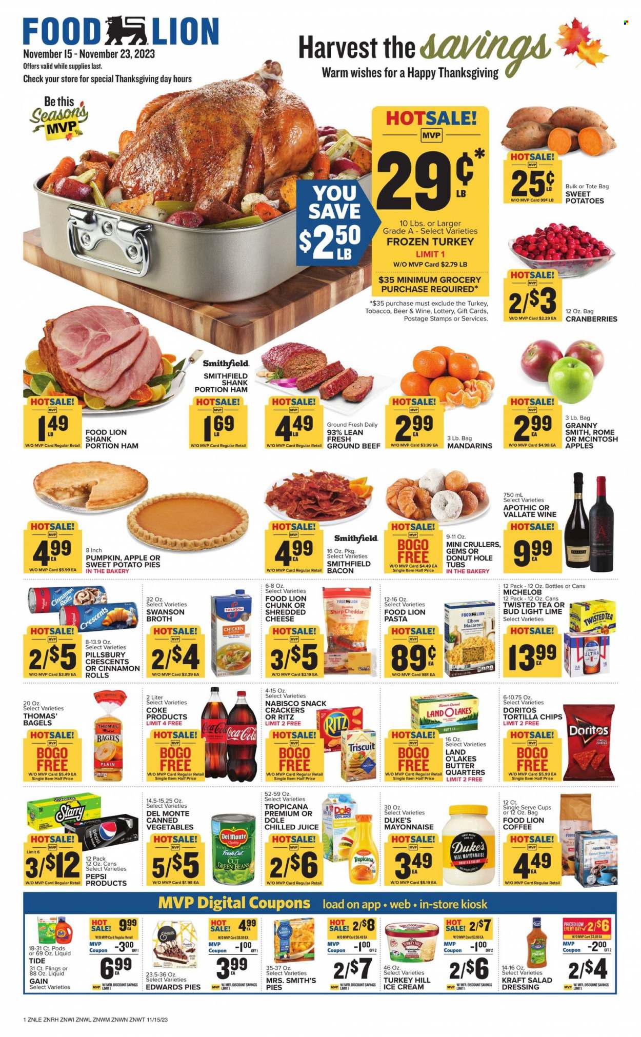 Food Lion ad - 11/15/2023 - 11/23/2023. Page 1