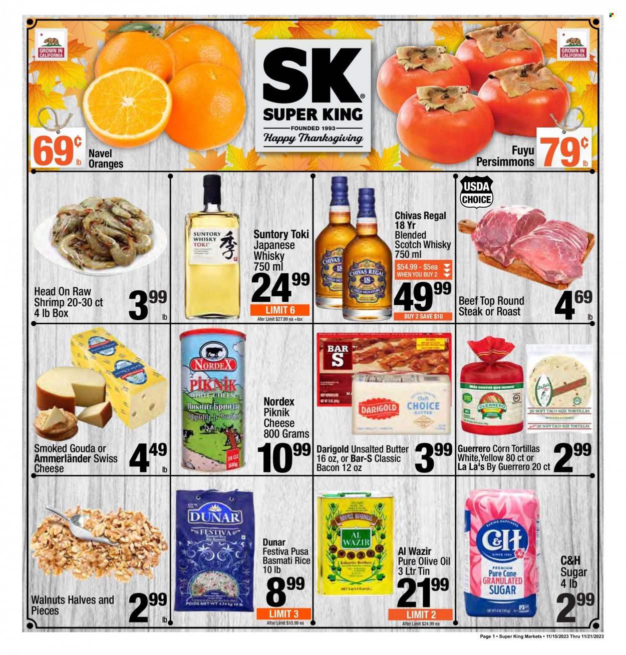 Super King Markets ad - 11/15/2023 - 11/21/2023. Page 1