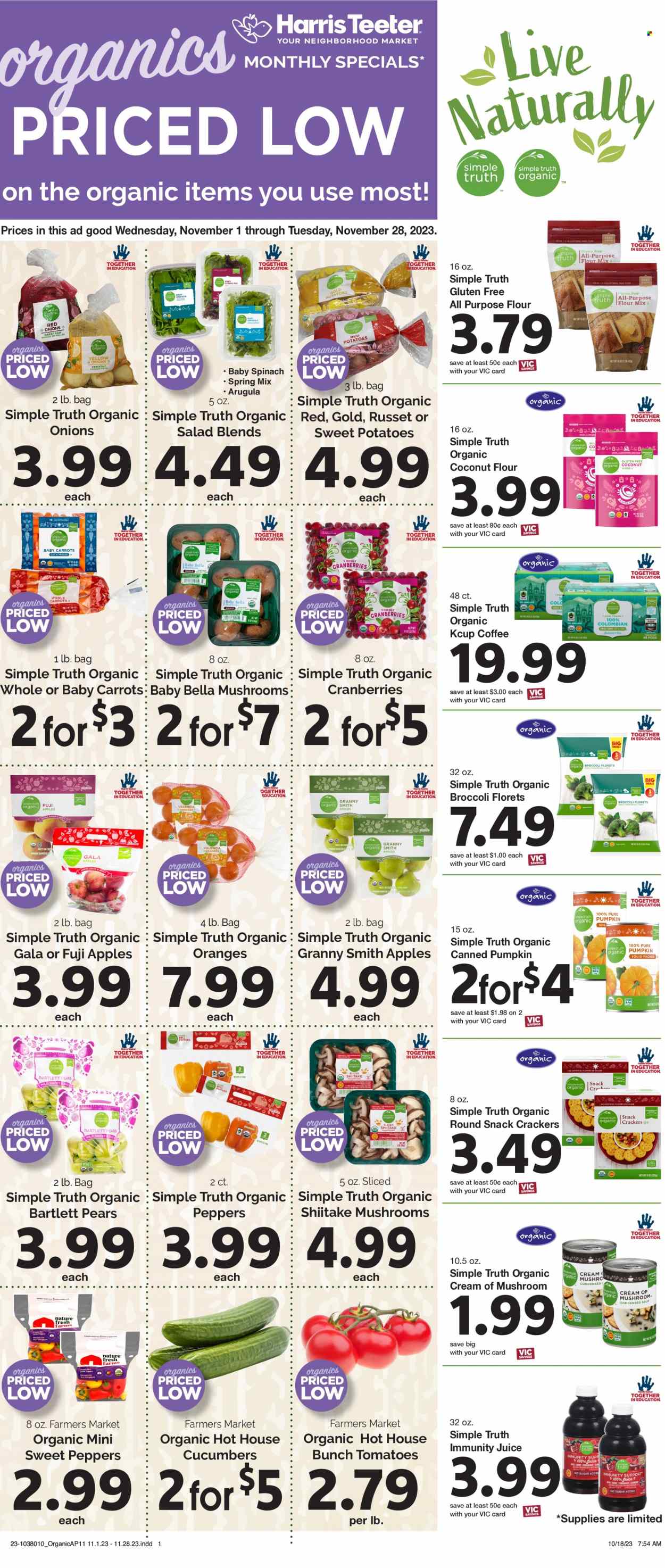 Harris Teeter ad - 11/01/2023 - 11/28/2023. Page 1