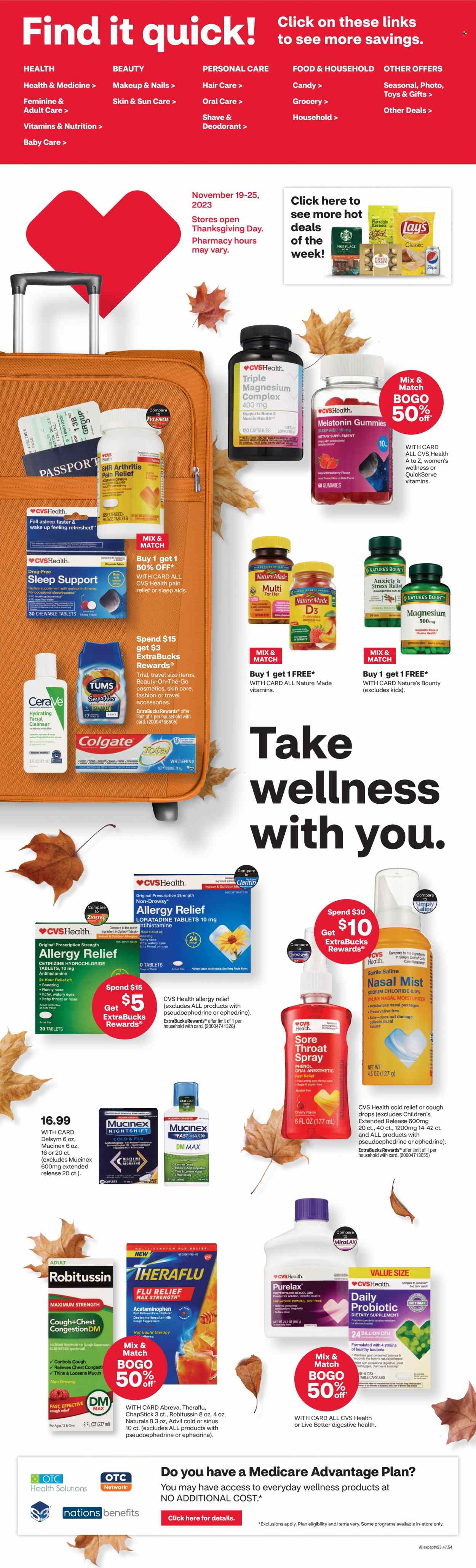 CVS Pharmacy ad - 11/19/2023 - 11/25/2023. Page 1