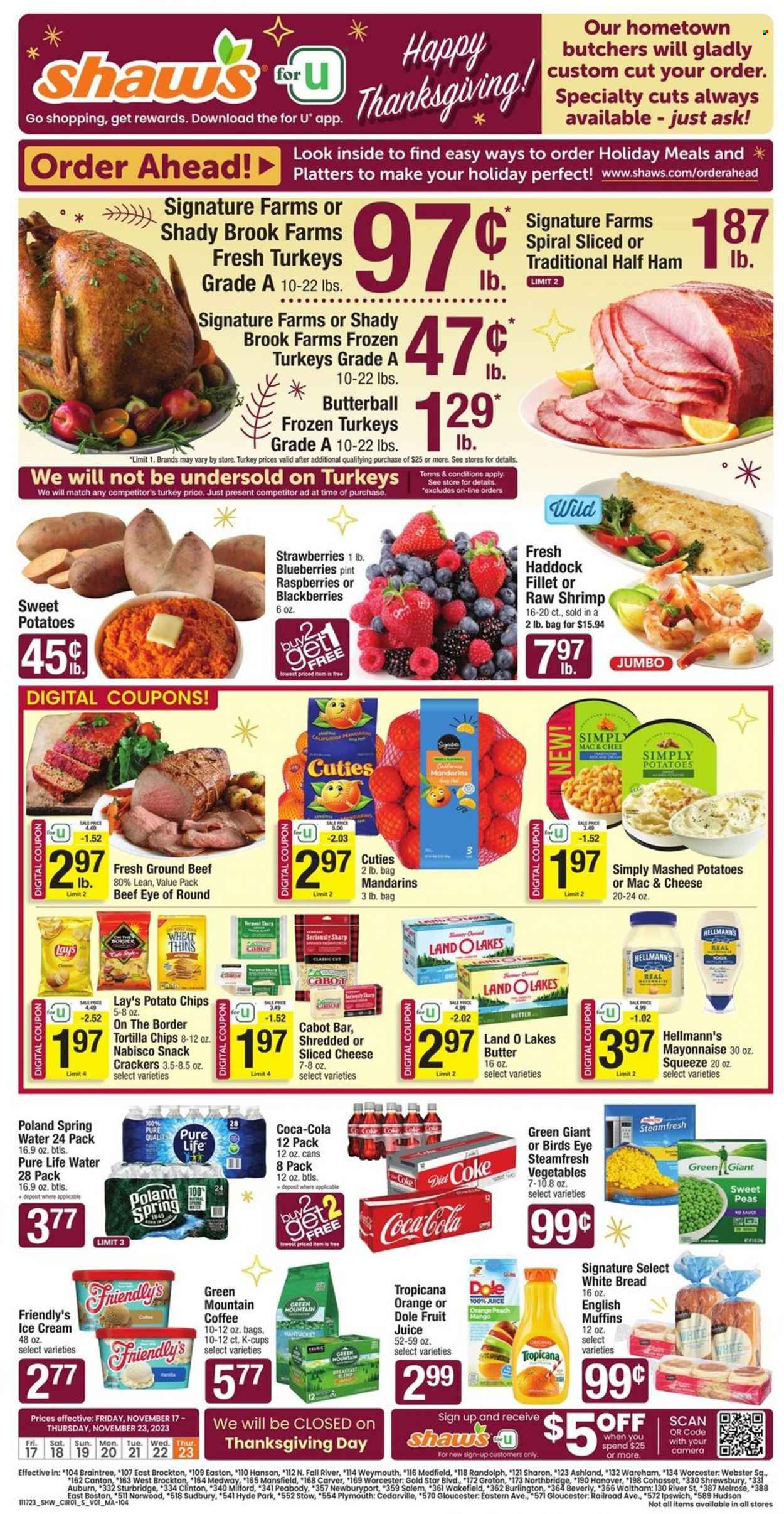 Shaw’s ad - 11/17/2023 - 11/23/2023. Page 1