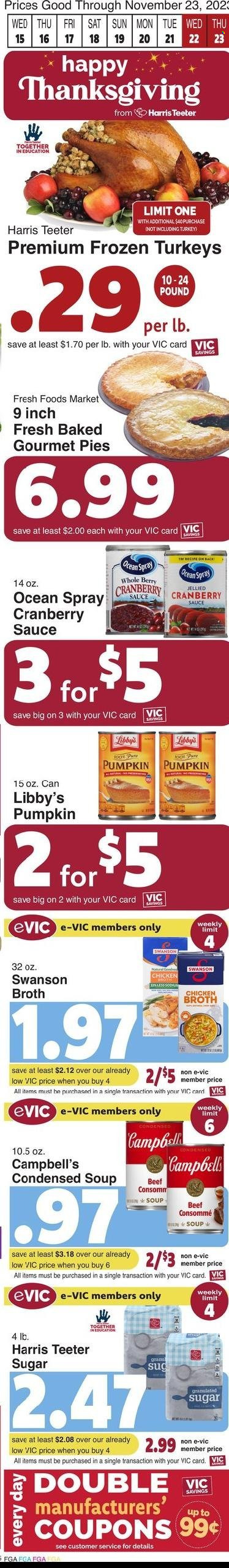 Harris Teeter ad - 11/15/2023 - 11/23/2023. Page 17