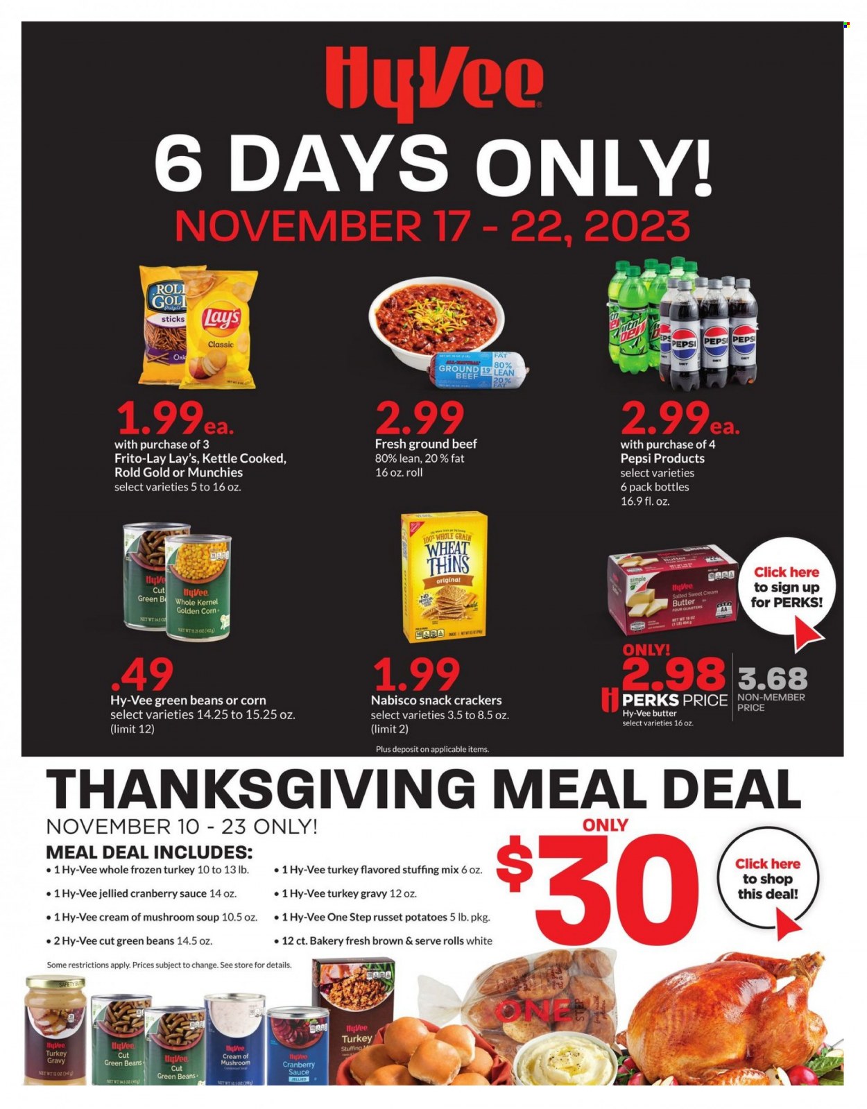 Hy-Vee ad - 11/17/2023 - 11/22/2023. Page 1