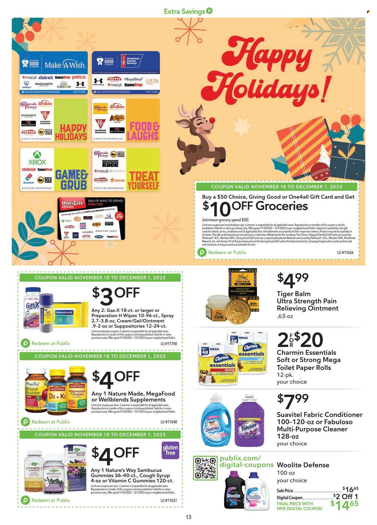 Publix ad - 11/18/2023 - 12/01/2023. Page 13