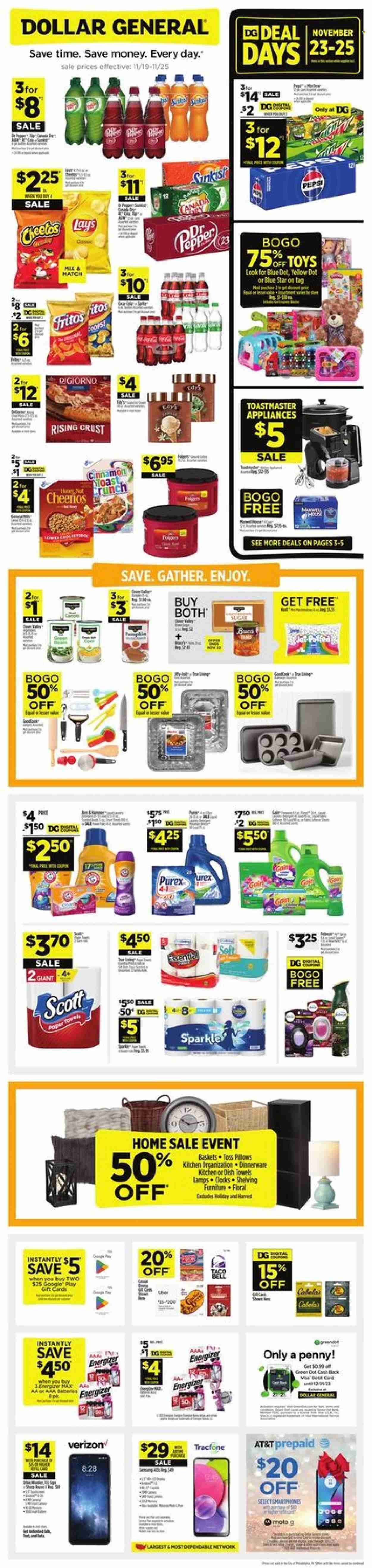Dollar General ad - 11/19/2023 - 11/25/2023. Page 1