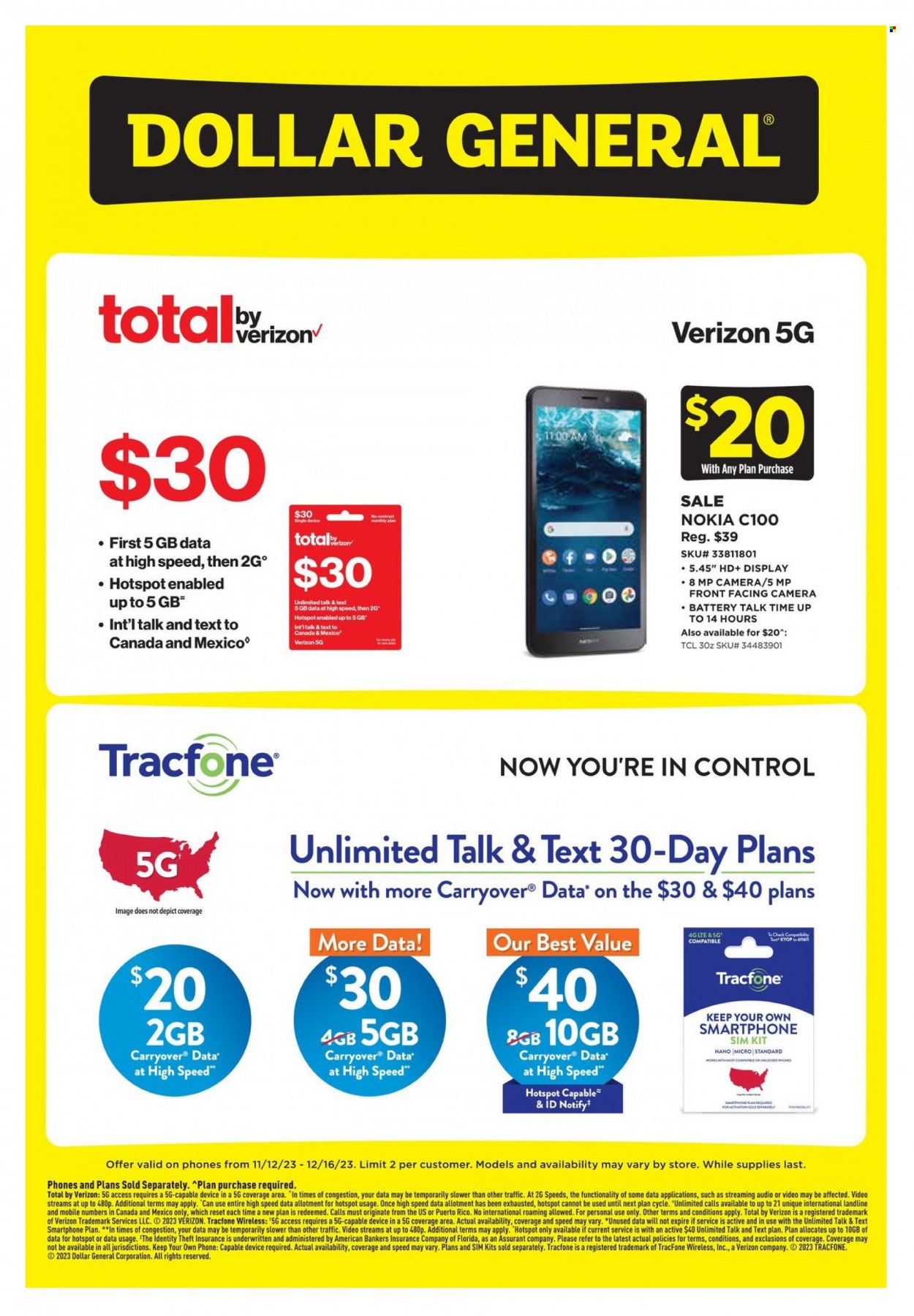 Dollar General ad - 11/15/2023 - 12/16/2023. Page 1