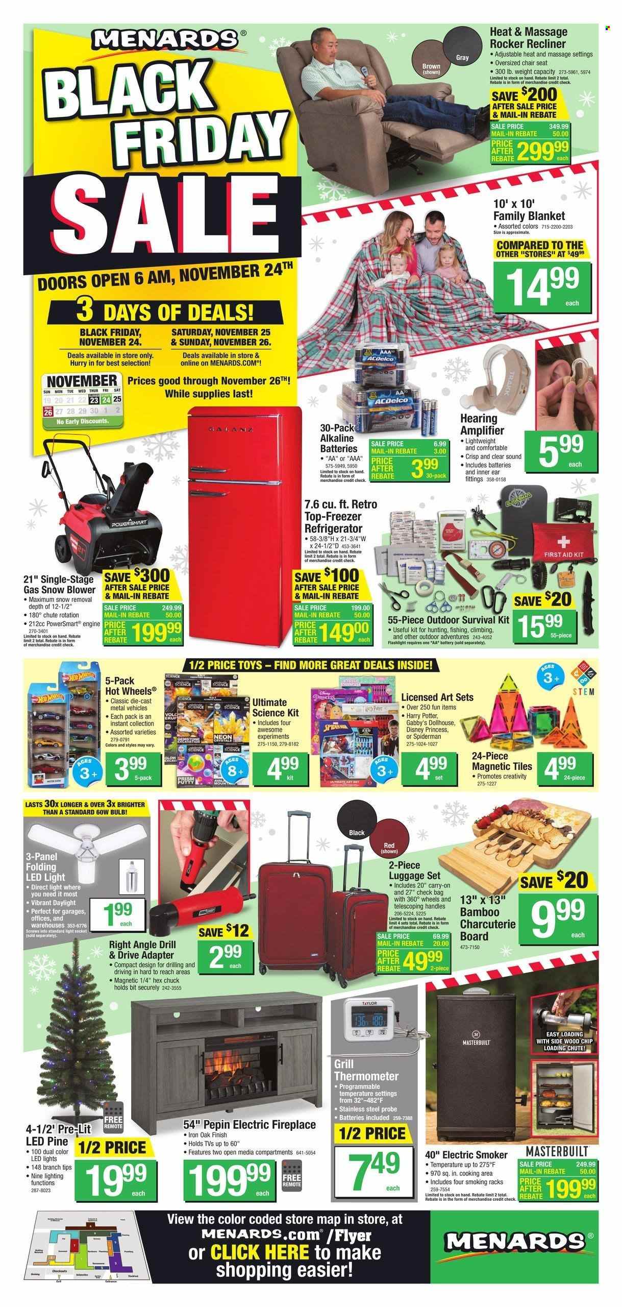 Menards ad - 11/24/2023 - 11/26/2023. Page 1