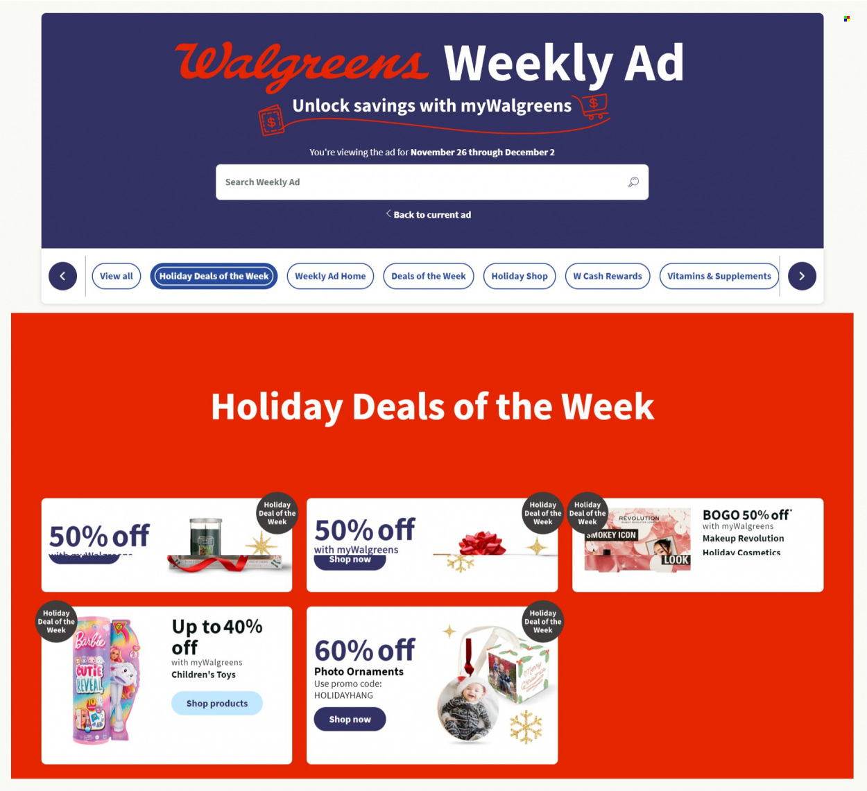 Walgreens ad - 11/26/2023 - 12/02/2023. Page 1