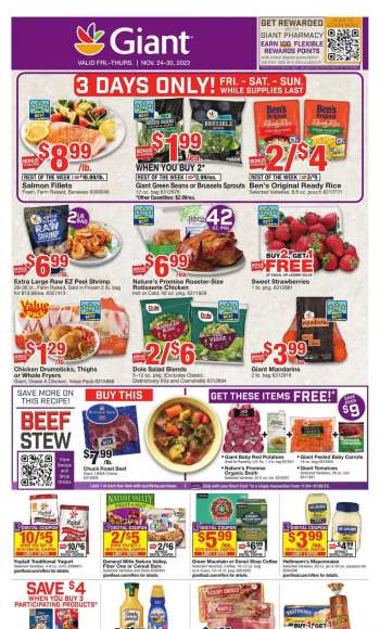 Giant Food Flyer - 11/24/2023 - 11/30/2023.