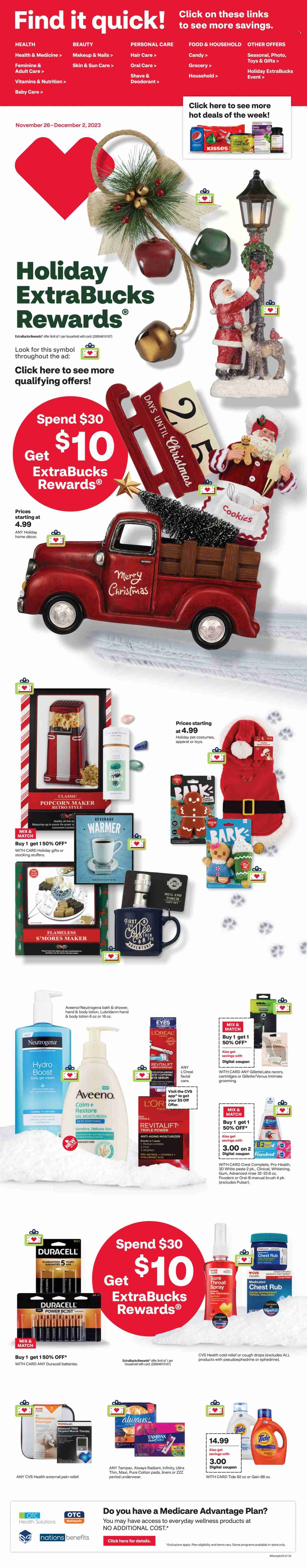 CVS Pharmacy ad - 11/26/2023 - 12/03/2023. Page 1