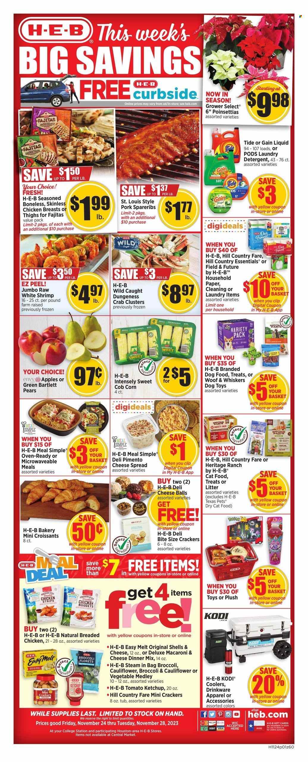 H-E-B ad - 11/24/2023 - 11/28/2023. Page 1