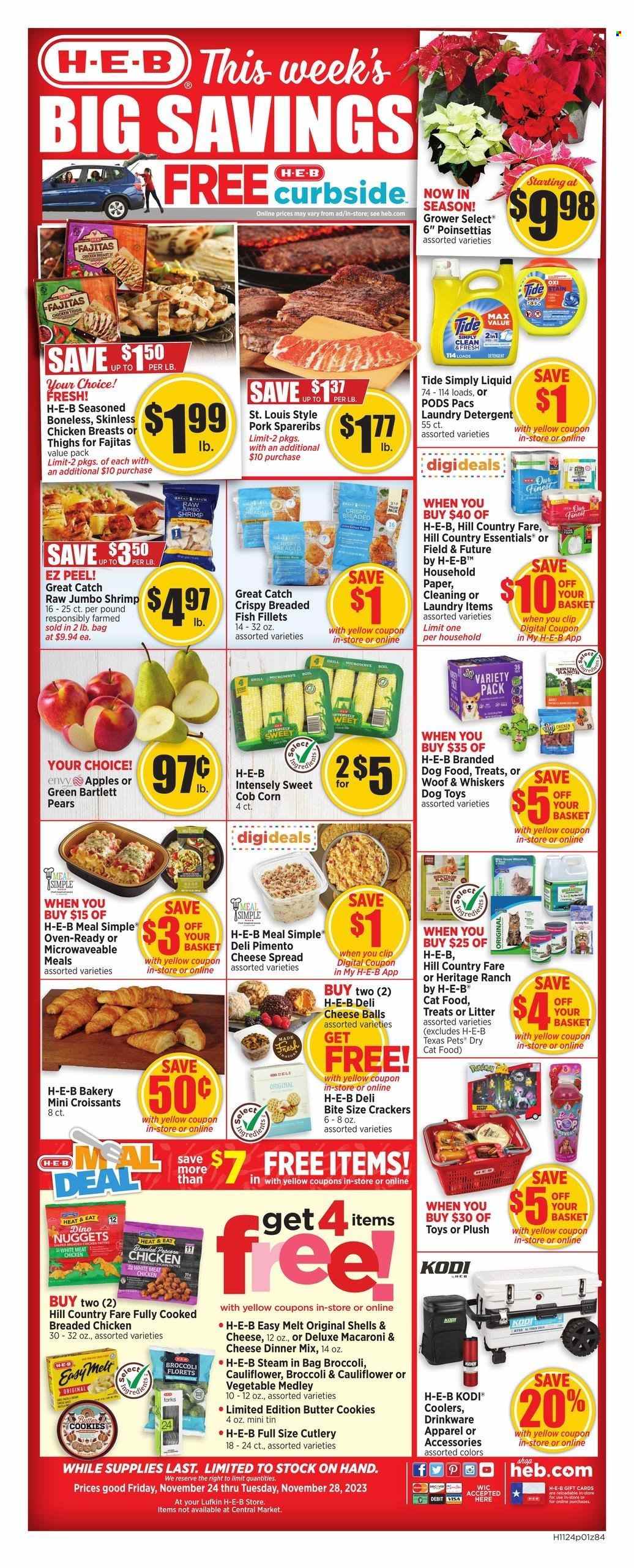 H-E-B ad - 11/24/2023 - 11/28/2023. Page 1