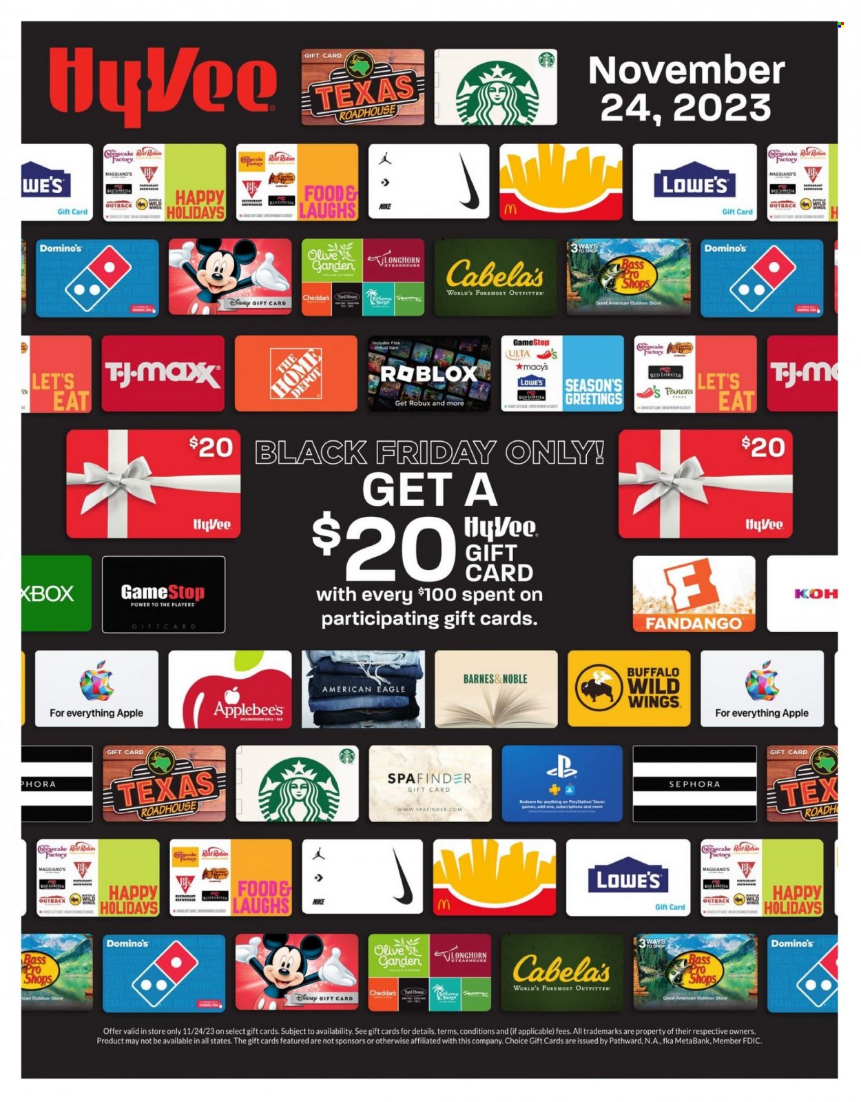 Hy-Vee ad - 11/24/2023 - 11/24/2023. Page 1