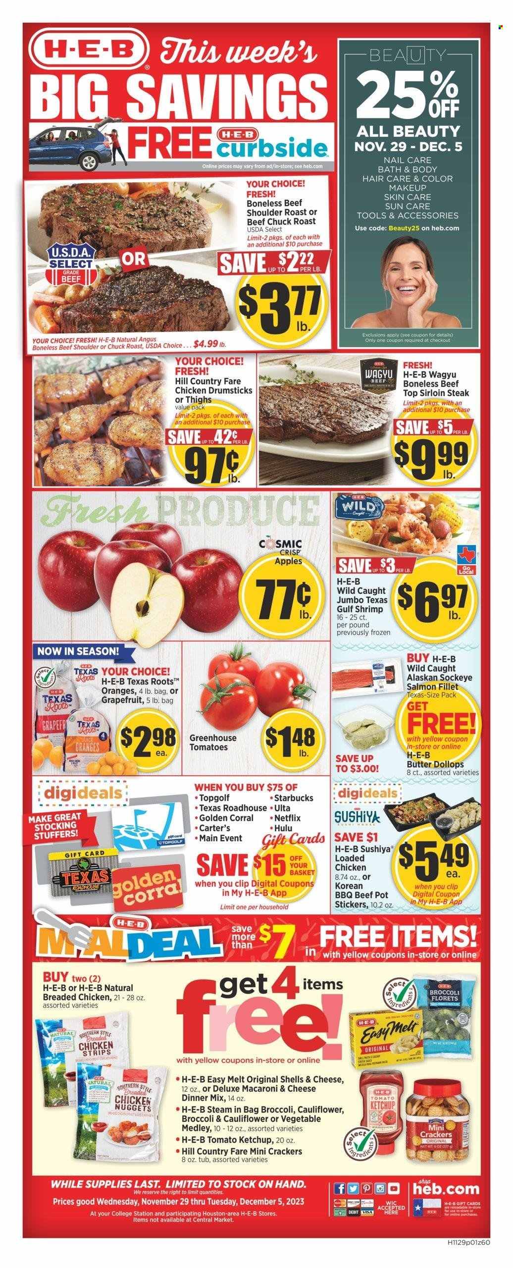 H-E-B ad - 11/29/2023 - 12/05/2023. Page 1