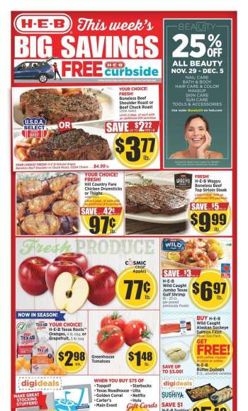 H-E-B Flyer - 11/29/2023 - 12/05/2023.