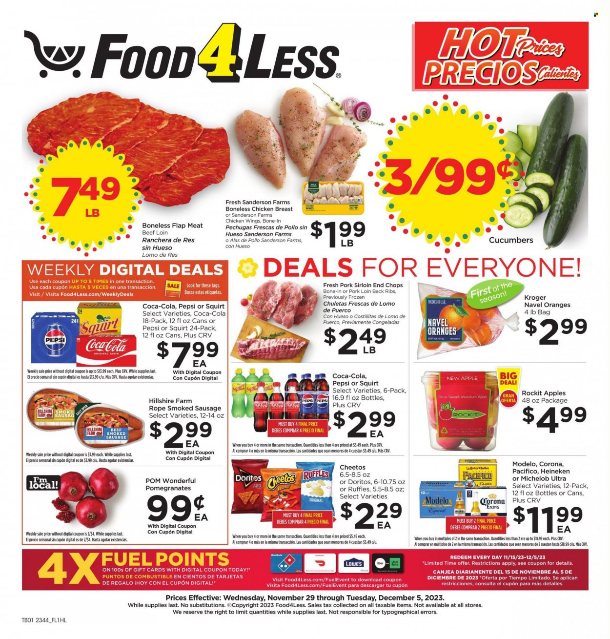 Food 4 Less ad - 11/29/2023 - 12/05/2023. Page 1