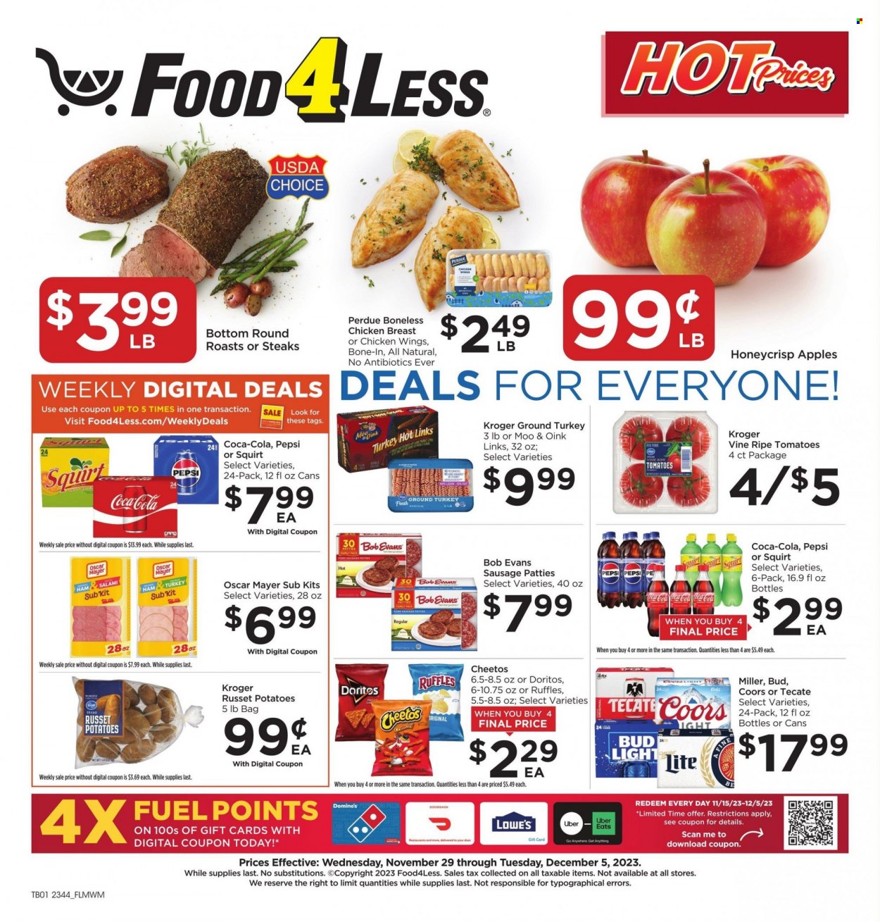 Food 4 Less ad - 11/29/2023 - 12/05/2023. Page 1