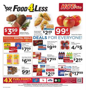 Food 4 Less Flyer - 11/29/2023 - 12/05/2023.