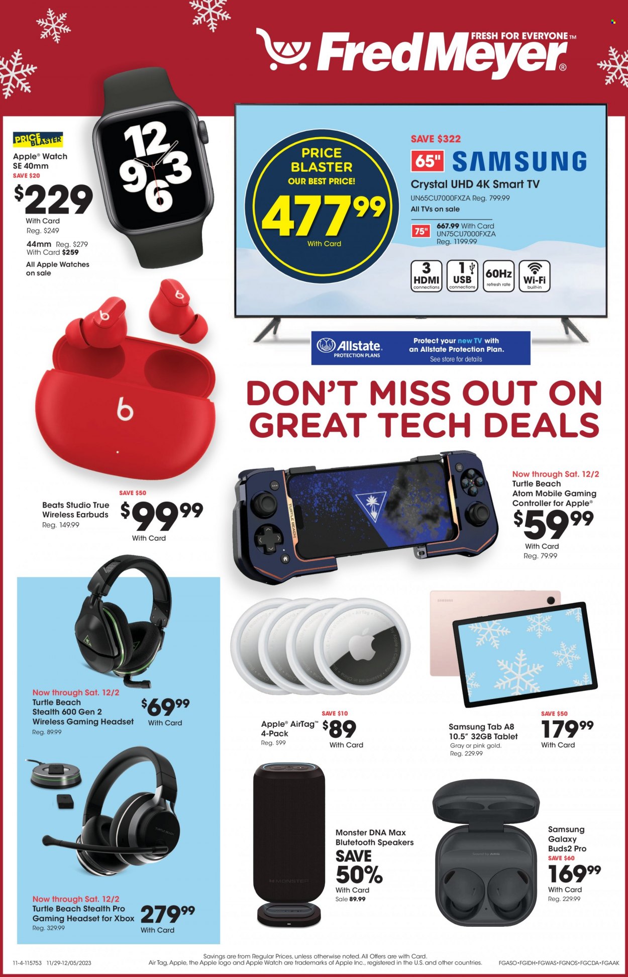 Fred Meyer ad - 11/29/2023 - 12/05/2023. Page 1