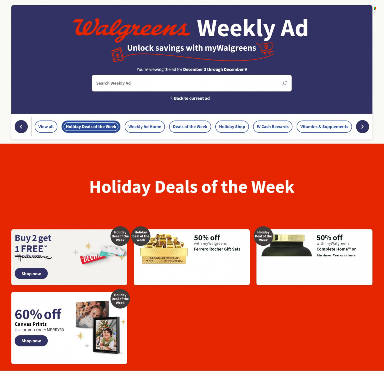 Walgreens ad - 12/03/2023 - 12/09/2023. Page 1