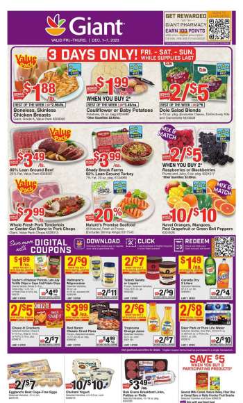 Giant Food Flyer - 12/01/2023 - 12/07/2023.